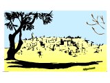 Bethlehem, adapted from an ancient photo.